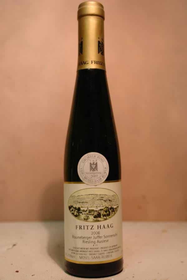 Fritz Haag - Brauneberger Juffer-Sonnenuhr Riesling Lange Auslese Goldkapsel Versteigerungswein 2006 #15 375ml