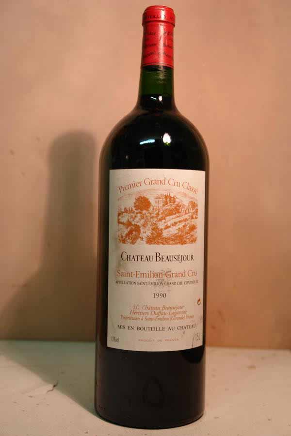 Château Beauséjour Heritiers Duffau-Lagarrosse St. Emilion Grand Cru Classé 1990 MAGNUM 1500ml