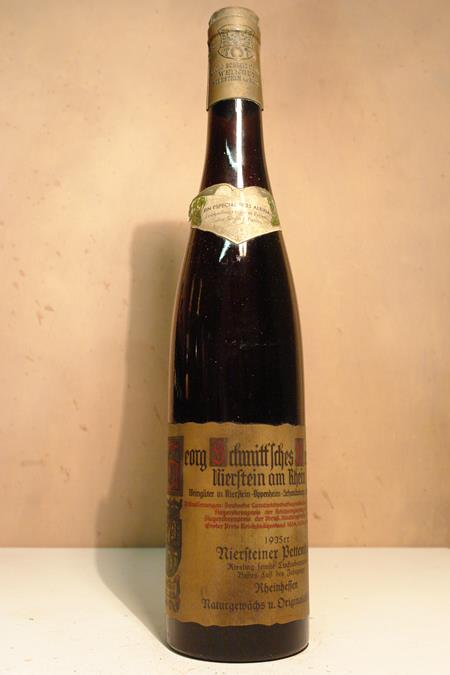 Georg u. Karl-Ludwig Schmittsches Weingut Nierstein Georgshof - Niersteiner Pettenthal Riesling feinste Trockenbeerenauslese 'Bestes Fass des Jahrgangs' 1935