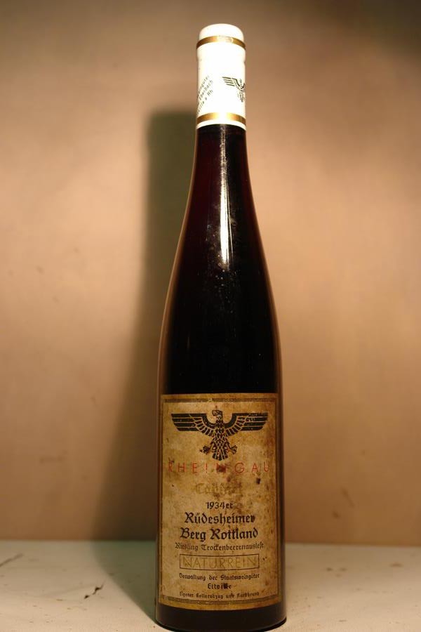 Hessische Staatsweingüter Kloster Eberbach - Rüdesheimer Berg Rottland Riesling Trockenbeerenauslese 1934