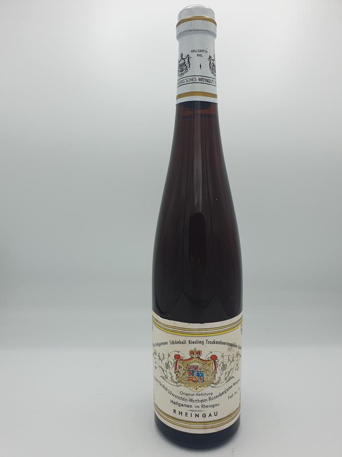 Fürstlich Löwenstein-Wertheim Rosenberg´sches Weingut - Hallgartener Schönhell Riesling Trockenbeerenauslese Cabinet Fass Nr.18 1959