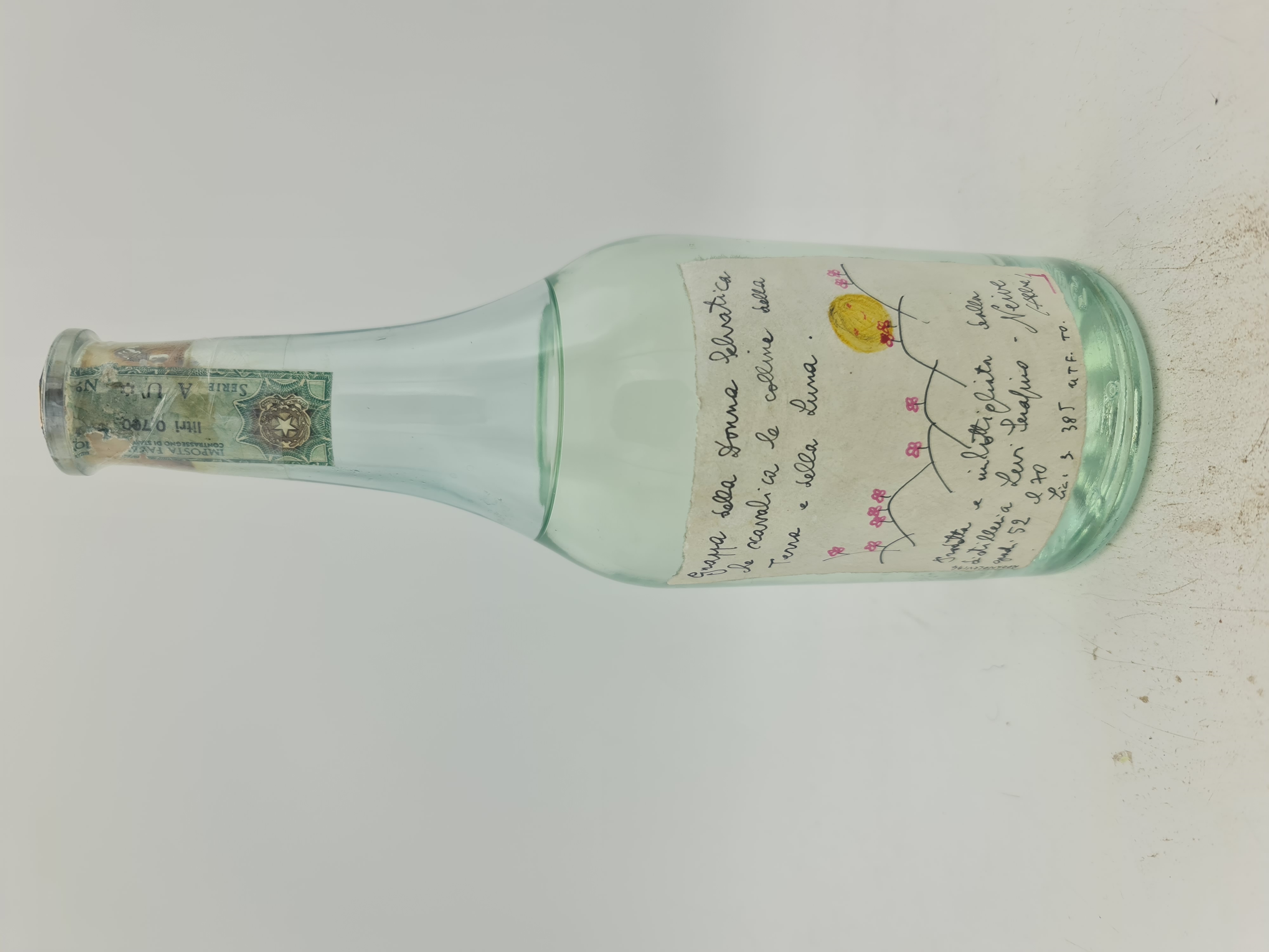 Distilleria Levi Serafino di Levi Romano Grappa della Donna Selvatica che scavalica le colline della Terra e della Luna 1994 52% alc by vol.  