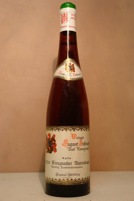 August Anheuser - Kreuznacher Narrenkappe Riesling Trockenbeerenauslese 1952