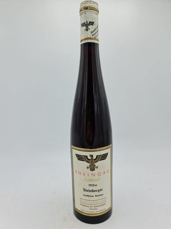 Hessische Staatsweingüter Kloster Eberbach - Steinberger Riesling hochfeine Auslese Cabinet 1920