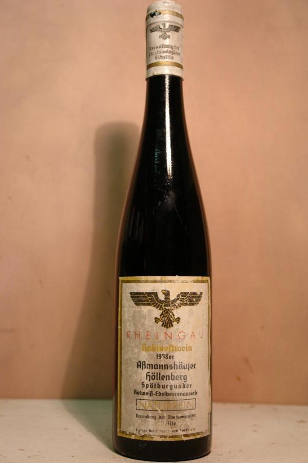 Hessische Staatsweingüter Kloster Eberbach - Assmannshäuser Höllenberg Spätburgunder Rot-Weiss Edelbeerenauslese Cabinet 1938