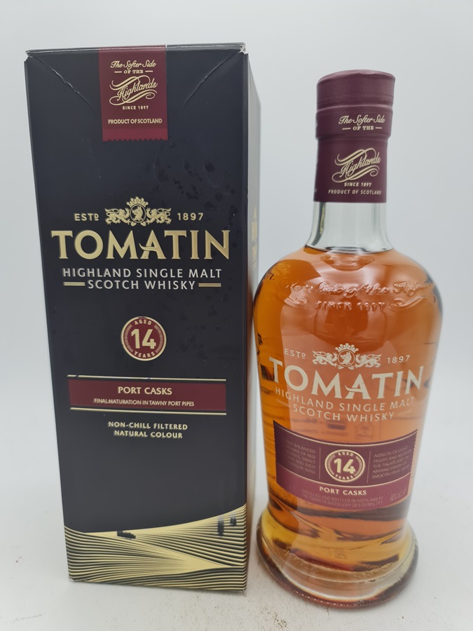 Tomatin 14 Years old Years old Single Malt Scotch Whisky Port Casks 46% alc by vol 700ml OC