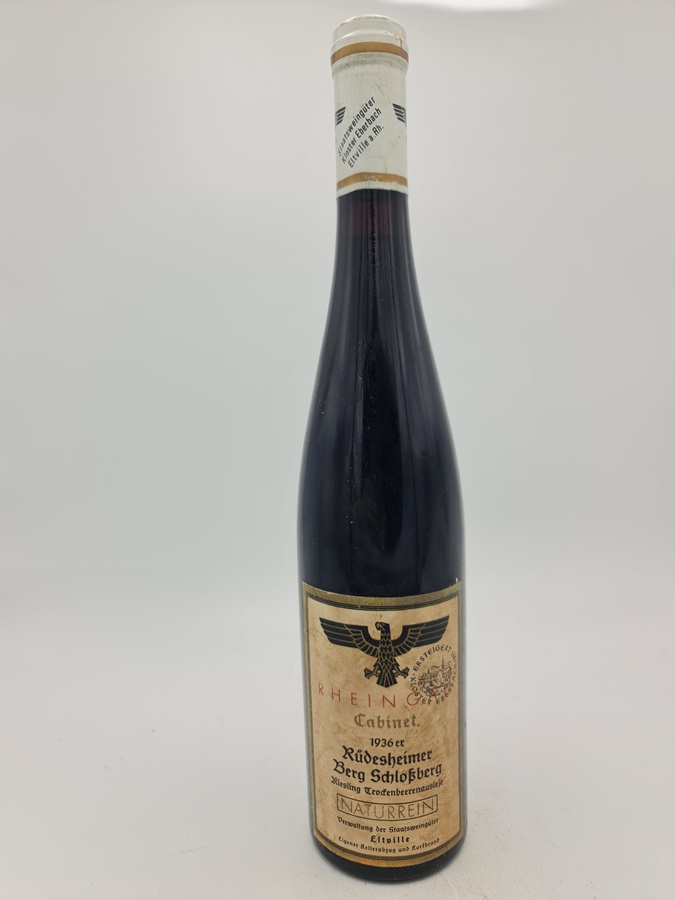 Hessische Staatsweingüter Kloster Eberbach - Rüdesheimer Schlossberg Riesling Trockenbeerenauslese Versteigerungswein 1936