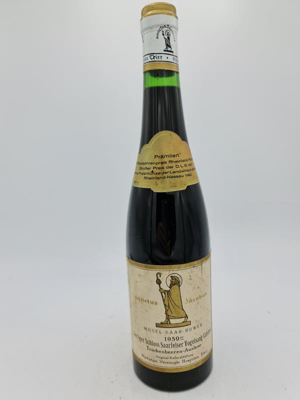Vereinigte Hospitien 'Sanctus Jacobus' Trier - Serriger Schloss Saarfelser Vogelsang Riesling Trockenbeerenauslese Cabinet 1959
