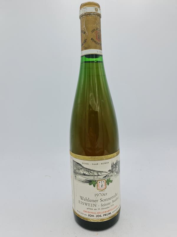 J. J. Prüm - Wehlener Sonnenuhr Riesling Eiswein feinste Auslese Goldkapsel 1970 'Gelesen am 24. Dezember 1970'