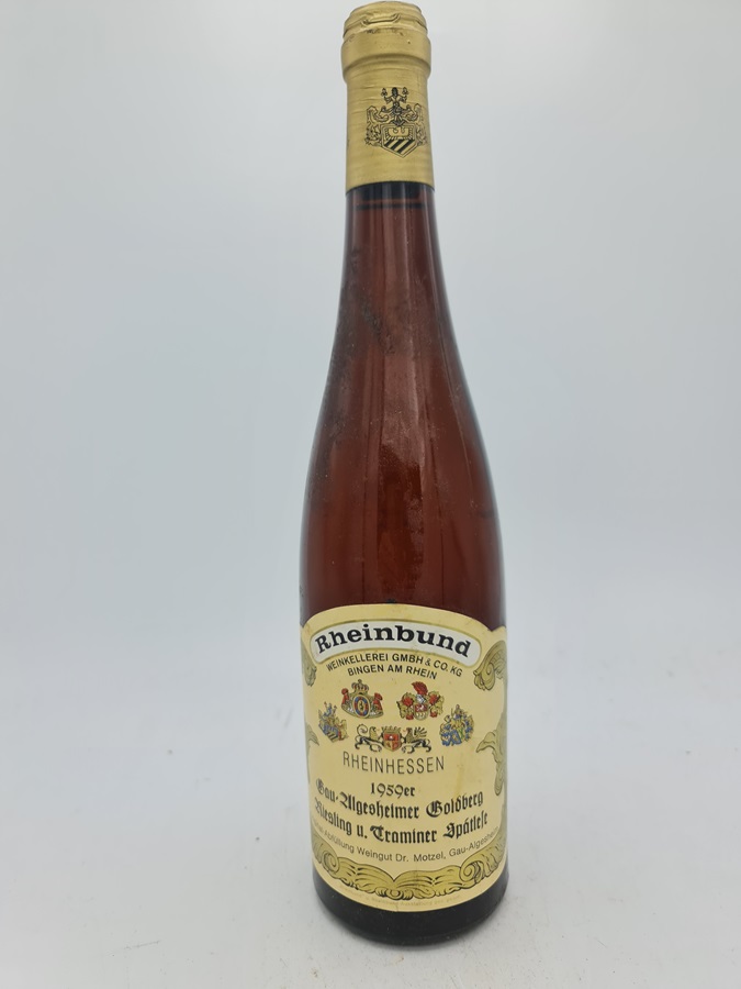 Weingut Dr. Motzel - Gau-Algesheimer Goldberg Riesling und Traminer Spätlese 1959