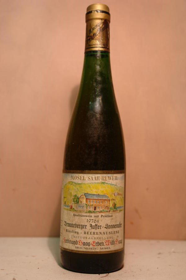 Willi Haag  - Brauneberger Juffer-Sonnenuhr Riesling Beerenauslese Goldkapsel 1976