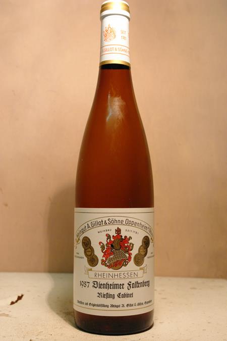 Weingut A.Gillot & Söhne - Dienheimer Falkenberg Riesling Cabinet 1957