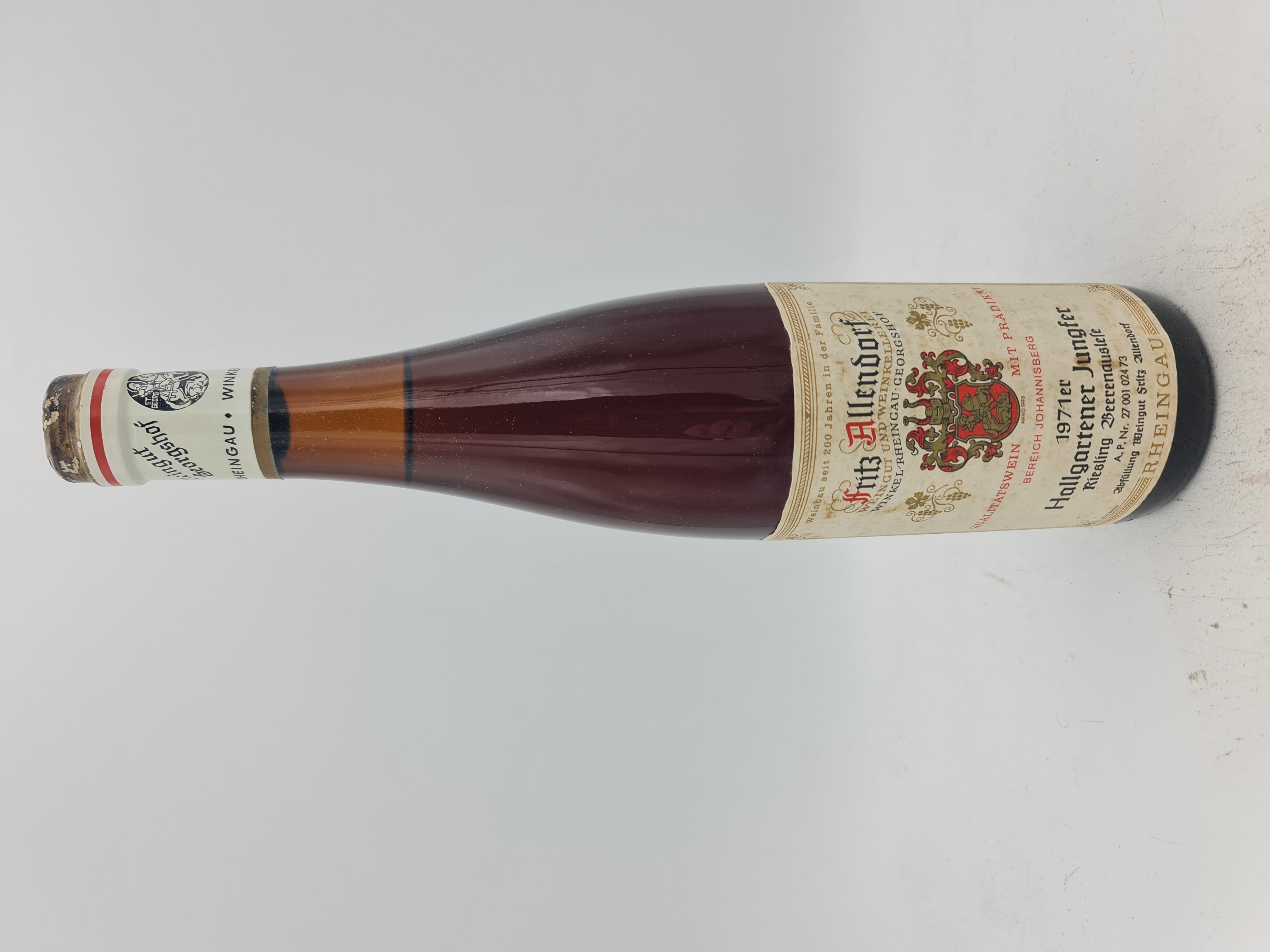 Fritz Allendorf - Hallgartener Jungfer Riesling Beerenauslese 1971