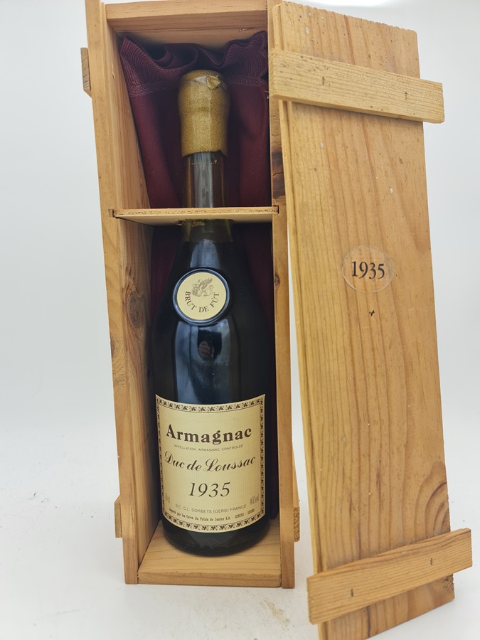 Duc de Loussac - Vieil Armagnac 1935 Brut de Fût 40% alc by vol 750ml with Single OWC