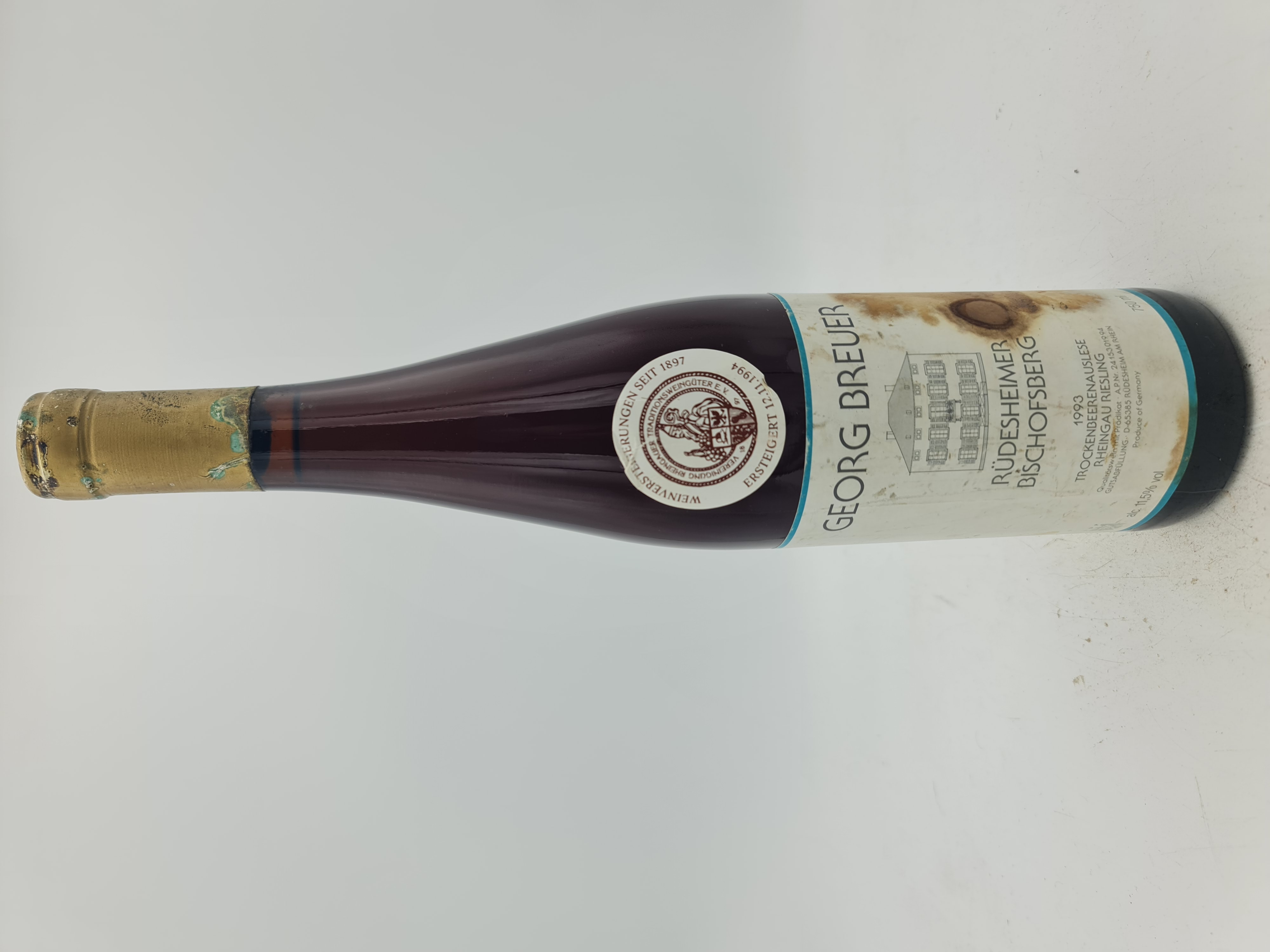 Georg Breuer - Rüdesheimer Bischofsberg Riesling Trockenbeerenauslese Goldkapsel Versteigerungswein 1993