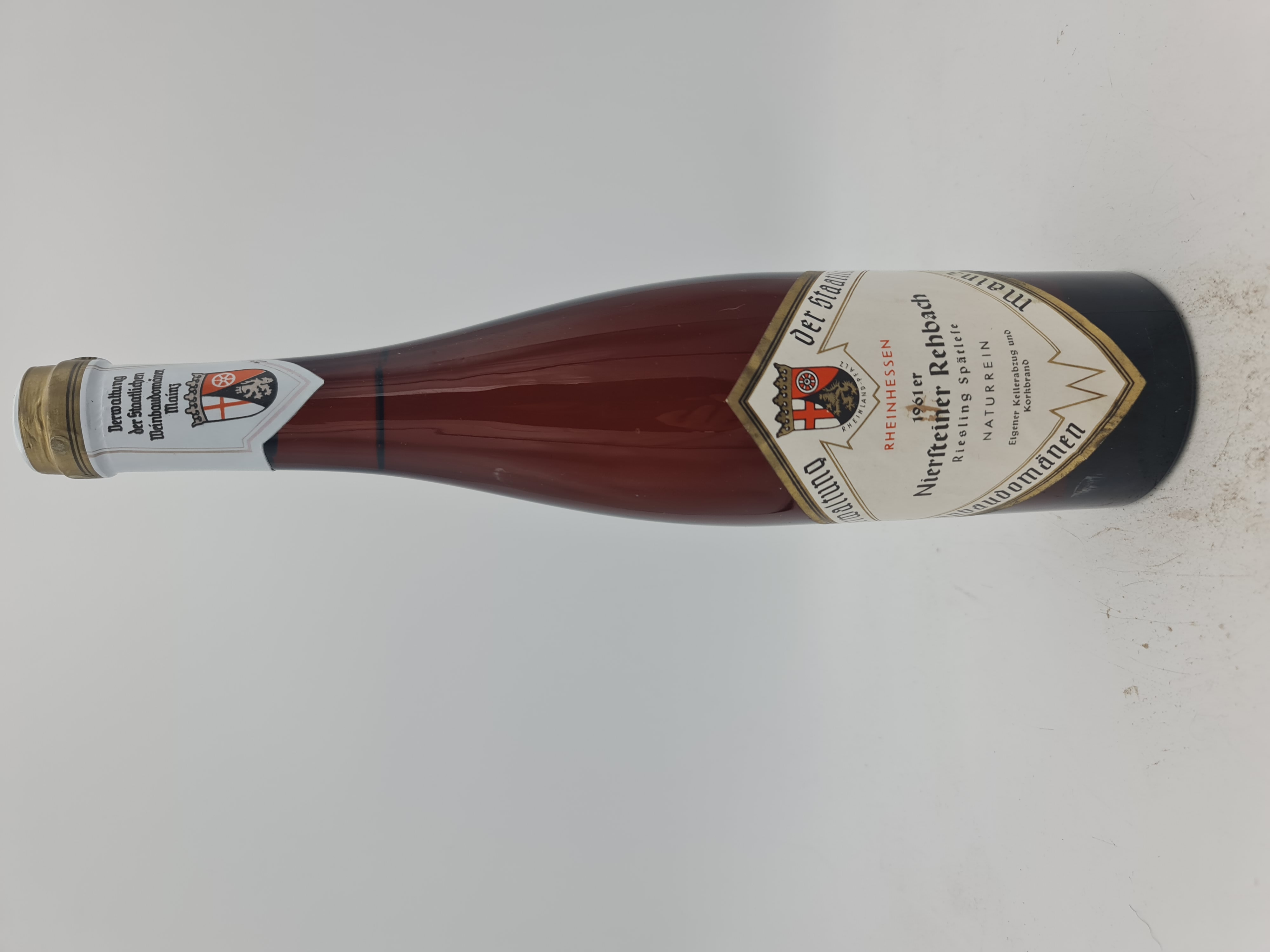 Staatliche Weinbaudomäne Mainz - Niersteiner Rehbach Riesling Spätlese naturrein 1961