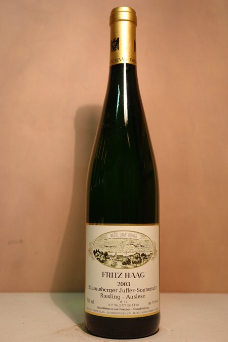 Fritz Haag  - Brauneberger Juffer Sonnenuhr Riesling Auslese #12 Goldkapsel 2003