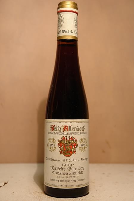 Fritz Allendorf - Winkeler Gutenberg Riesling Trockenbeerenauslese 1976 375ml