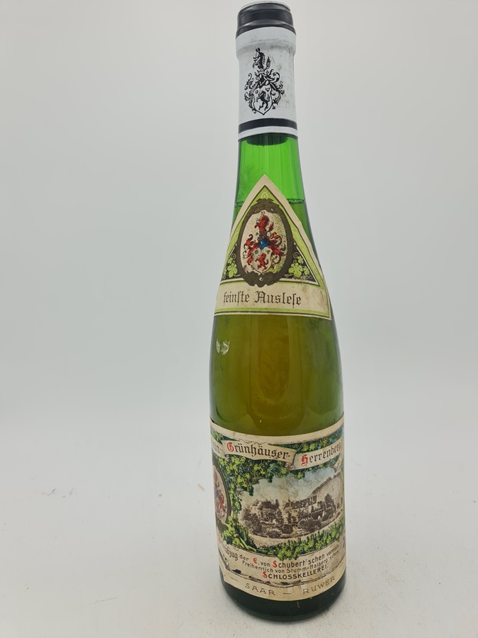 C. von Schubertsche Schlosskellerei Maximin Grünhäuser Herrenberg Riesling feinste Auslese Fuder N°17 1959