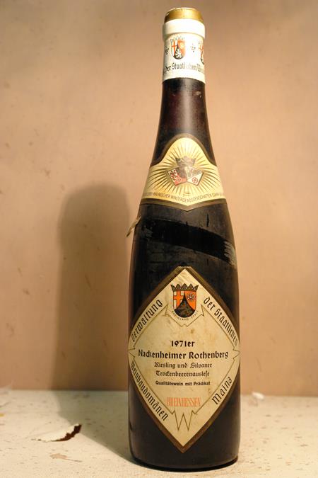 Staatliche Weinbaudomäne Mainz - Nackenheimer Rothenberg Riesling und Silvaner Trockenbeerenauslese 1971