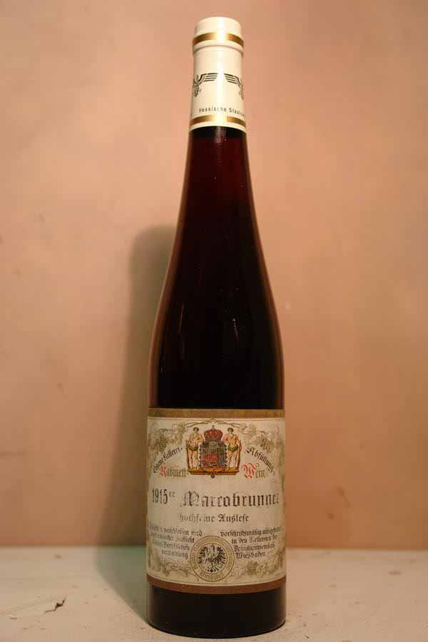 Königlich Preuss. Domänenkellerei - Marcobrunner Riesling hochfeine Auslese Cabinet 1915 'reconditioned at estate'