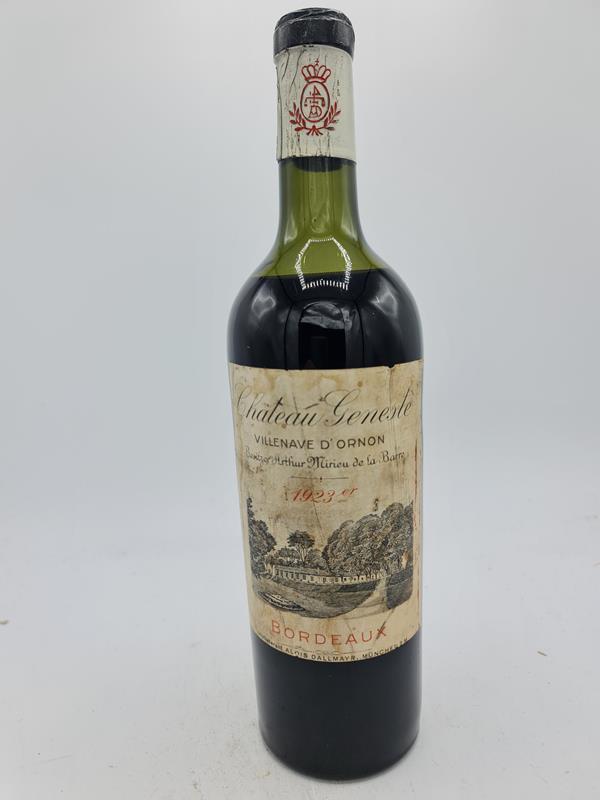 Château Geneste Villenave D´Ornon Graves Bordeaux 1923