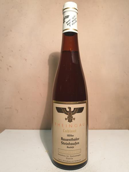 Hessische Staatsweingüter Kloster Eberbach - Rauenthaler Steinhaufen Riesling Auslese Cabinet 1959