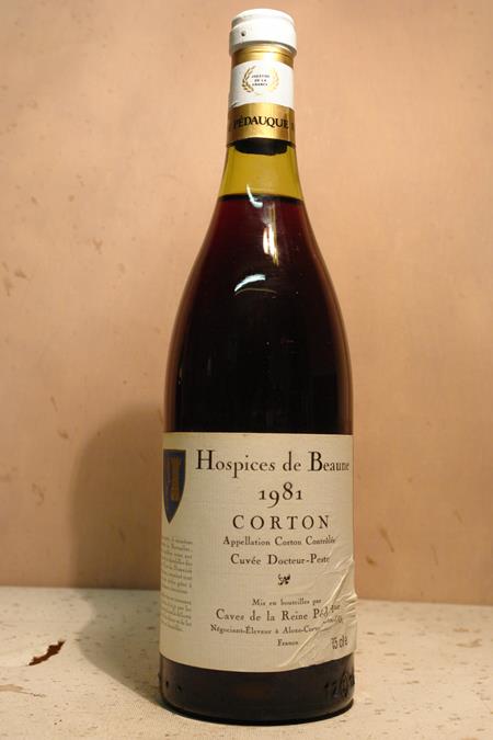 Hospices de Beaune - Caves de La Reine Pédauque Corton 'Cuvée Docteur-Peste' 1981