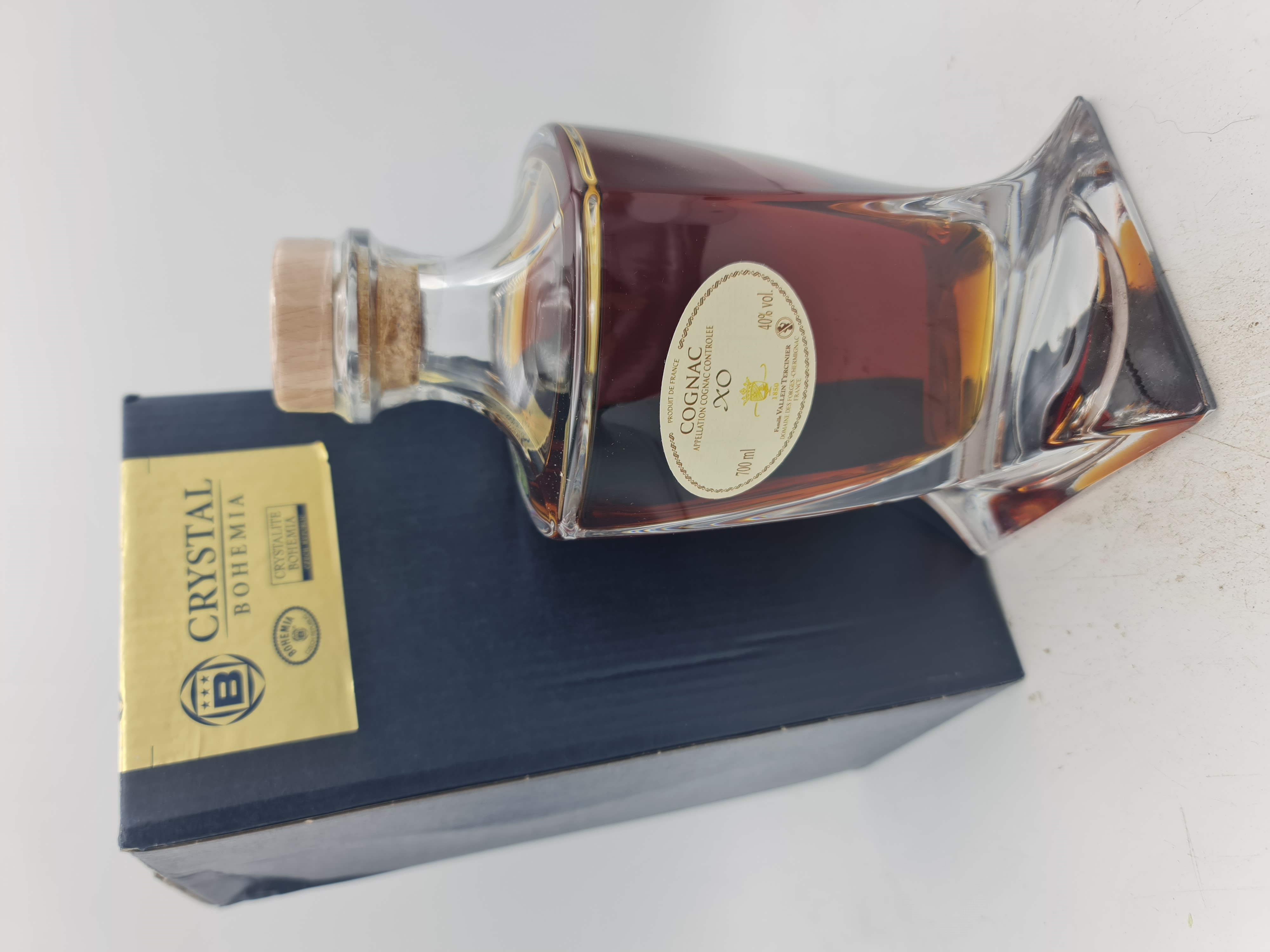 Vallein Tercinier XO - Cognac Fine Champagne Quadro Decanter 40% alc by vol. 700ml with OC