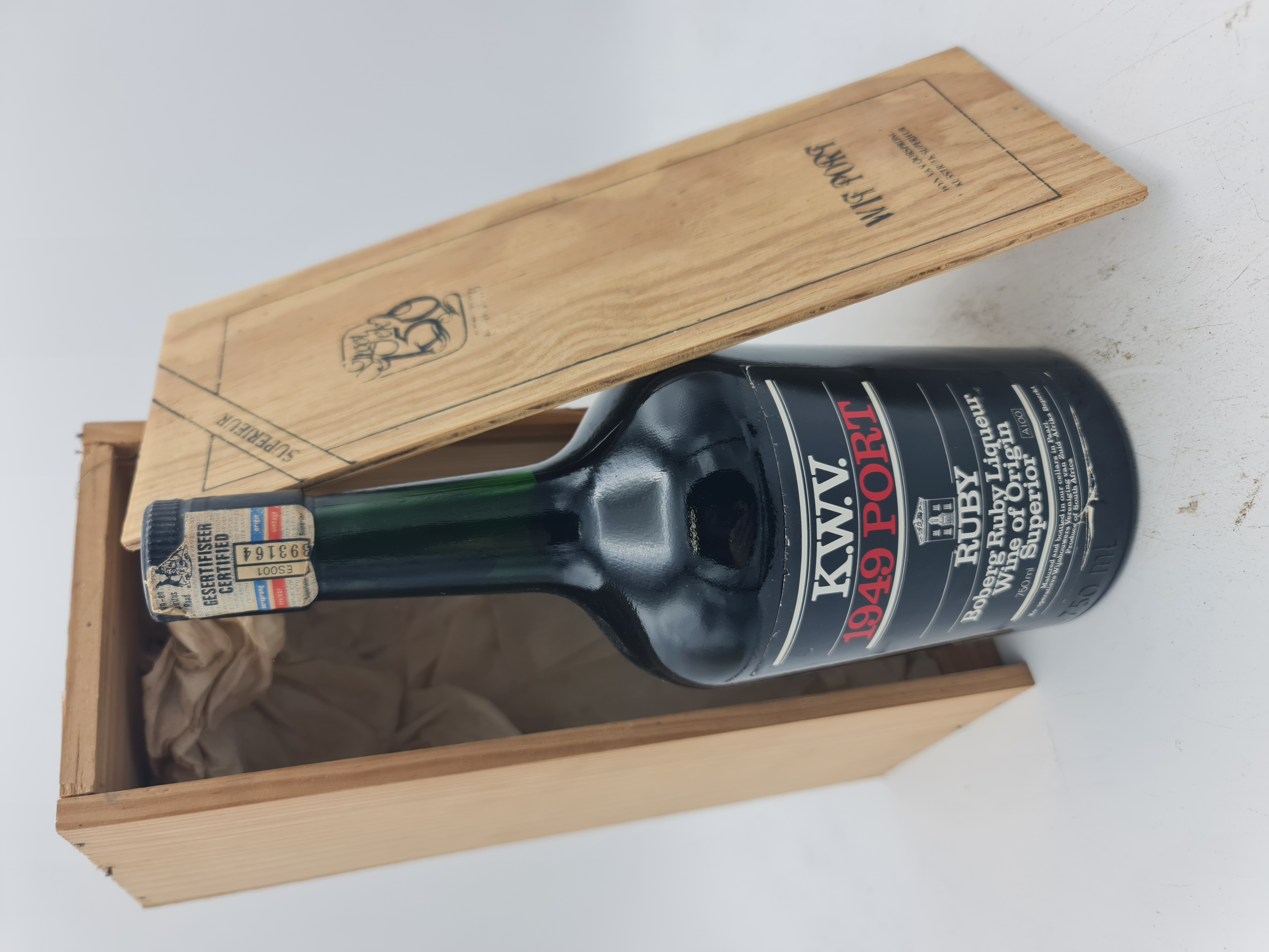 KWV Vintage Port Boberg Ruby Liqueur Superior 1949 with OWC