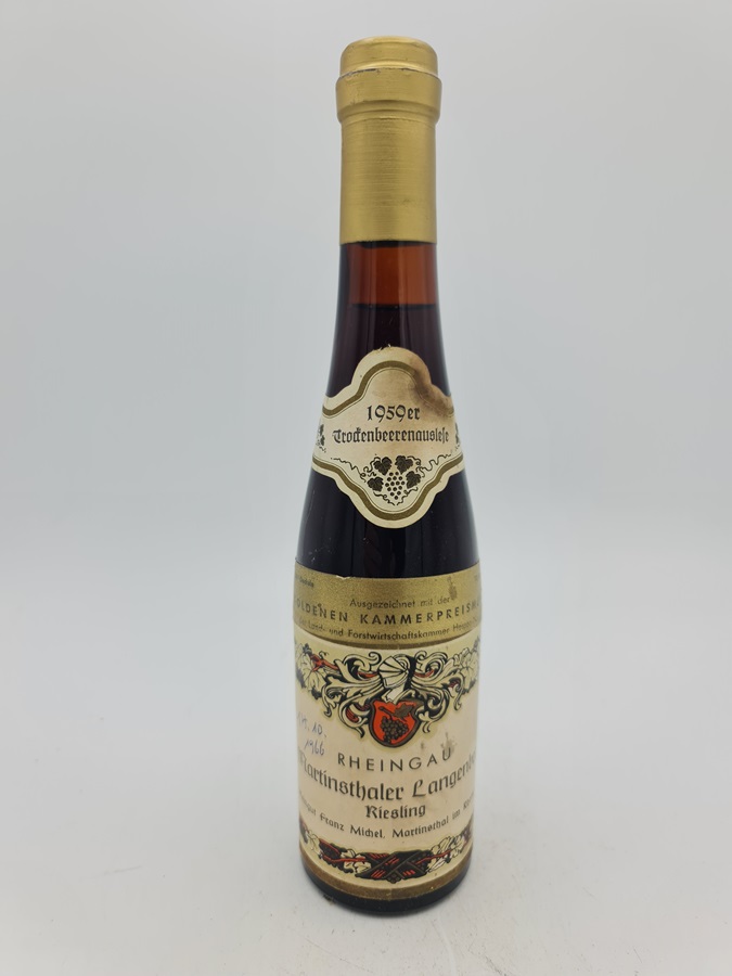 Weingut Franz Michel - Martinsthaler Langenberg Riesling Trockenberenauslese Goldkapsel 1959 '224° Oechsle/12,4% Säure' 375ml