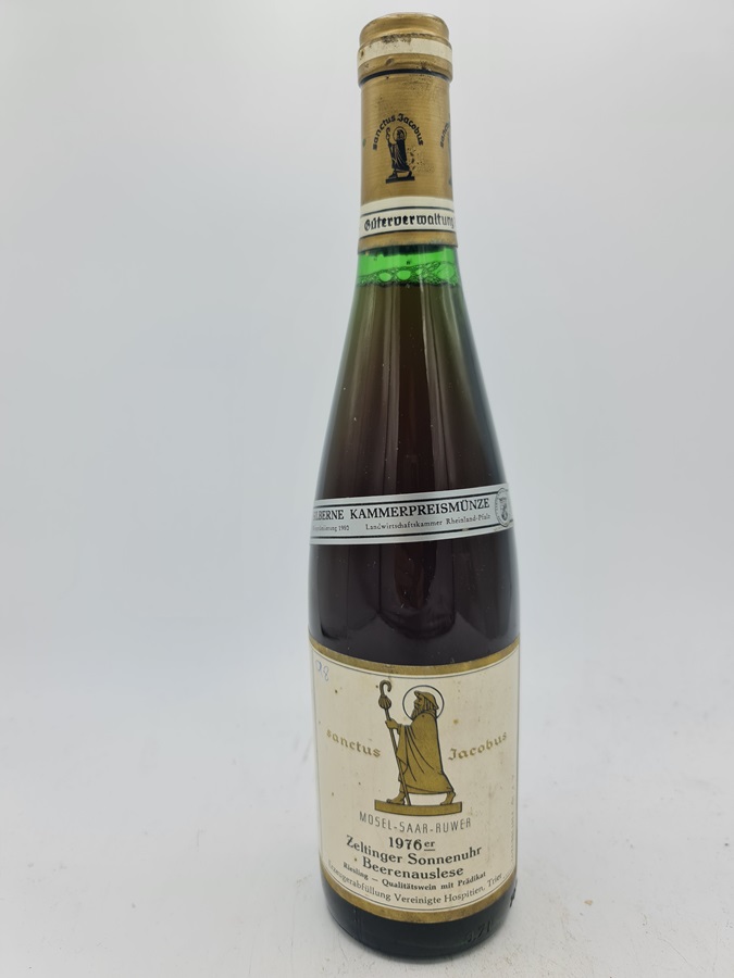 Vereinigte Hospitien 'Sanctus Jacobus' Trier - Zeltinger Sonnenuhr Riesling Beerenauslese Goldkapsel 1976