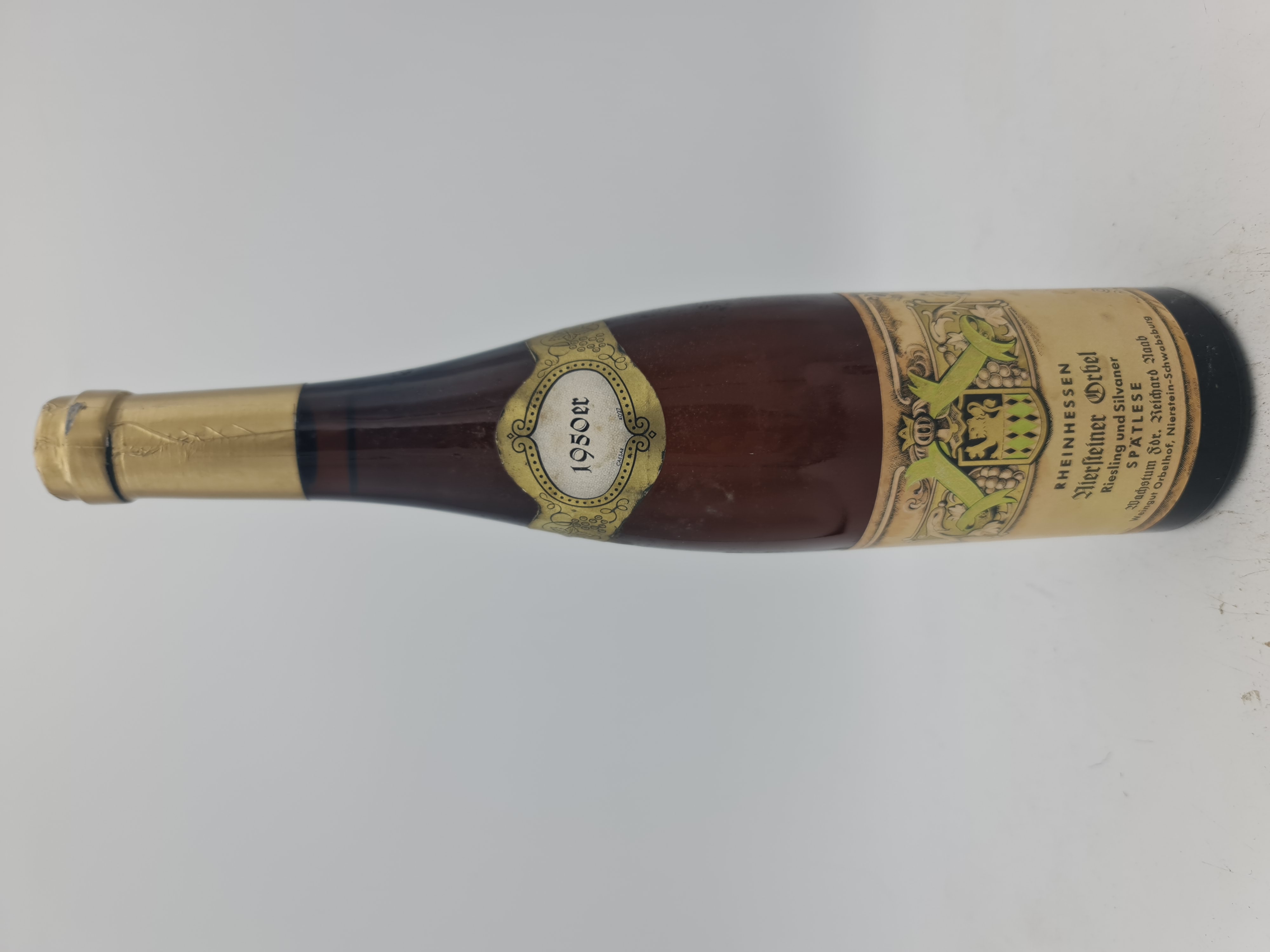 Orbelhof Friedr. Reichard Naab - Niersteiner Orbel Riesling und Silvaner Spätlese 1950