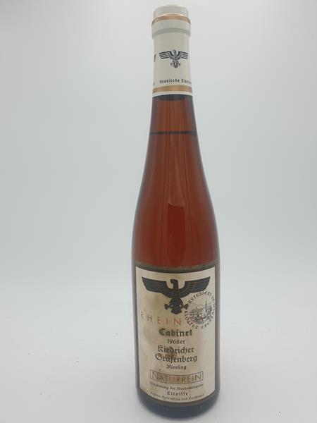 Hessische Staatsweingüter Kloster Eberbach - Kiedricher Gräfenberg Riesling Cabinet naturrrein Versteigerungswein 1968