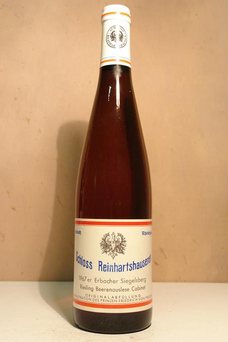 Schloss Reinhartshausen - Erbacher Siegelsberg Riesling Beerenauslese Cabinet 1967 'ex estate treasure chamber 2018'