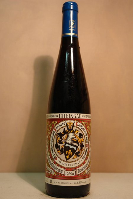 Freiherr Langwerth von Simmern - Hatteneimer Nussbrunnen Riesling Trockenbeerenauslese 1989