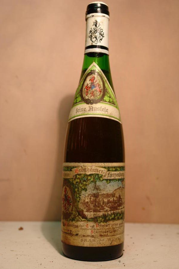 C. von Schubertsche Schlosskellerei Maximin Grünhäuser Herrenberg Riesling Feinste Auslese 1969