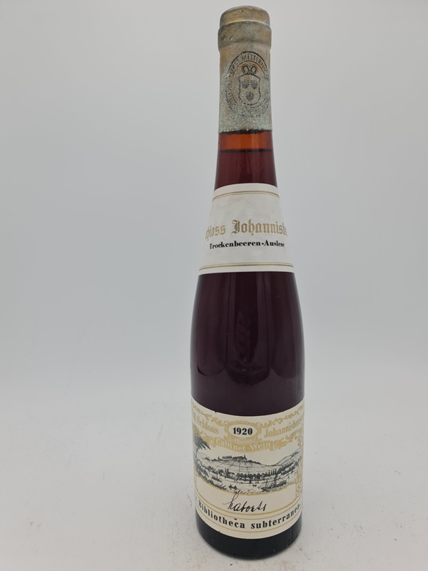 Schloss Johannisberg - Riesling Trockenbeerenauslese 1920 Ex Bibliotheca subterranea