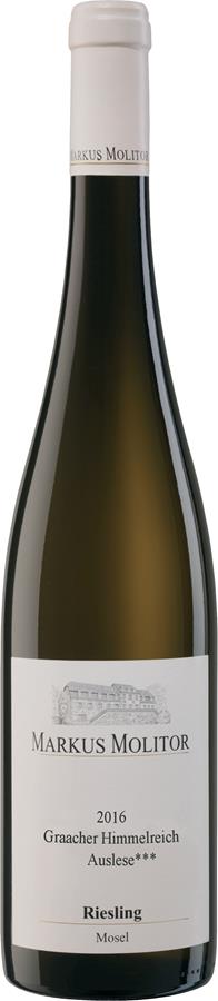 Markus Molitor - Graacher Himmelreich Riesling Auslese *** (3 STAR) Weisse Kapsel trocken 2016