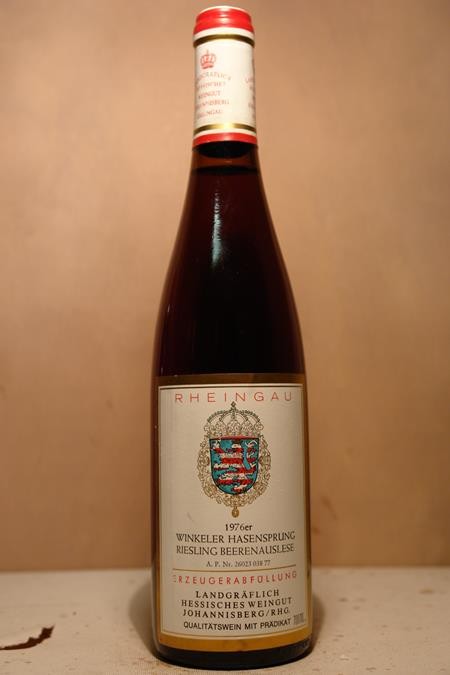 Landgräflich hessisches Weingut Johannisberg - Winkeler Hasensprung Riesling Beerenauslese 1976