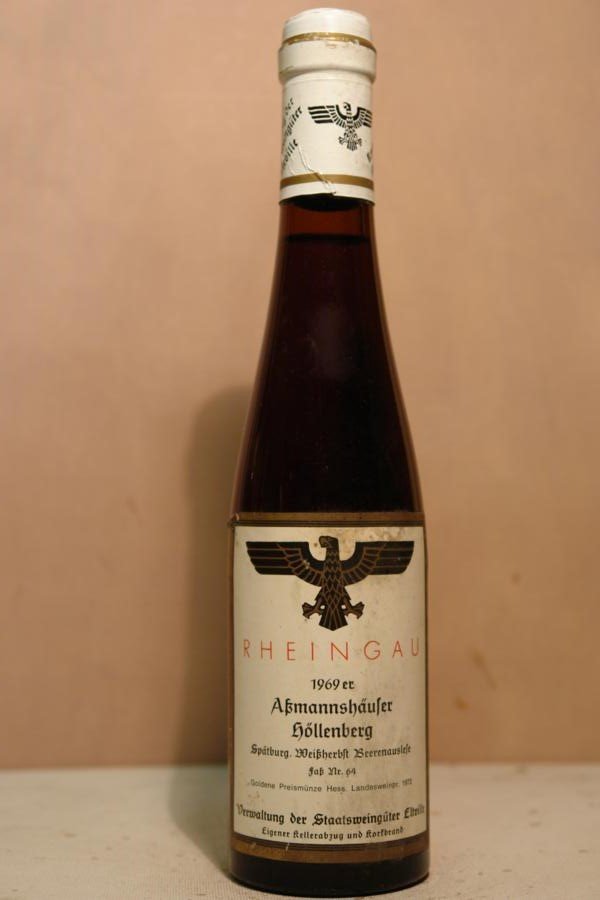 Hessische Staatsweingüter Kloster Eberbach - Assmannshäuser Höllenberg Spätburgunder Weissherbst Beerenauslese Fass N°64 1969 375ml