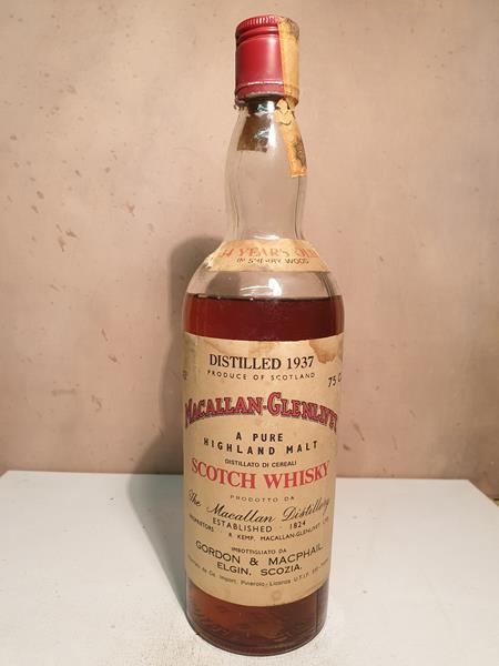 Macallan-Glenlivit Pure Highland Malt Whisky distilled 1937 34 years old 43° by Gordon & MacPhail