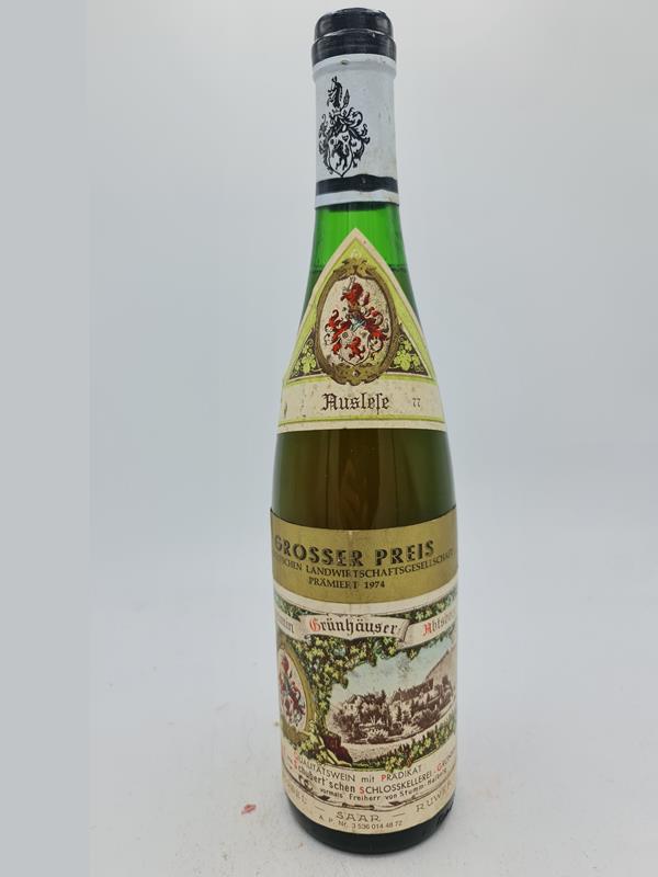 C. von Schubertsche Schlosskellerei Maximin Grünhäuser Abtsberg Riesling Auslese N°77 1971