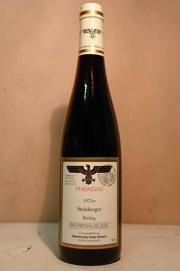 Hessische Staatsweingüter Kloster Eberbach - Steinberger Riesling Beerenauslese Versteigerungswein 1971