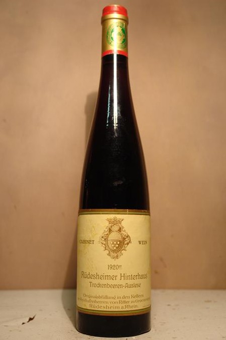 Reichsfreiherr von Ritter zu Groenesteyn - Rüdesheimer Hinterhaus Riesling Trockenbeerenauslese Cabinet 1920