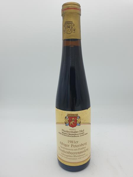 Weinkellerei Schlossböckelheim 'Niederthäler Hof' - Albinger Petersberg Trockenbeerenauslese Goldkapsel 1981 375ml