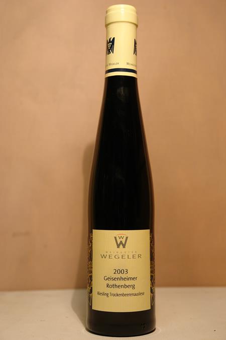 Wegeler - Geisenheimer Rothenberg Riesling Trockenbeerenauslese 303° 2003 375ml