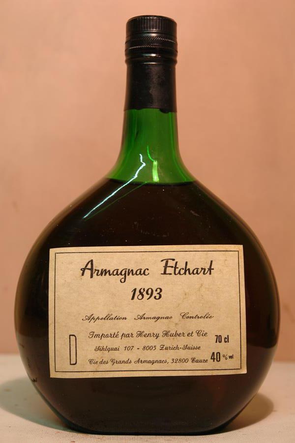 Etchart Vintage 'Selection Etchart' Armagnac 700ml 40% acl. by vol. vintage 1893