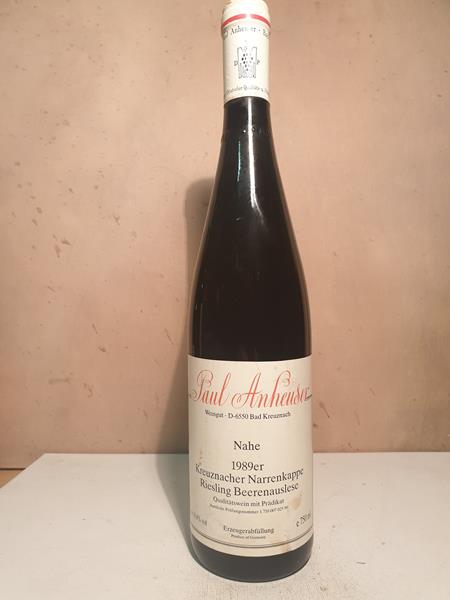 Weingut Paul Anheuser - Kreuznacher Narrenkappe Riesling Beerenauslese 1989