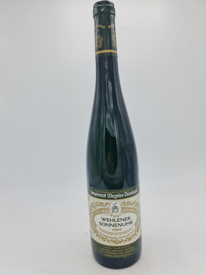 Gutsverwaltung Geheimrat J. Wegeler Deinhard - Wehlener Sonnenuhr Riesling Spätlese trocken dry 1989
